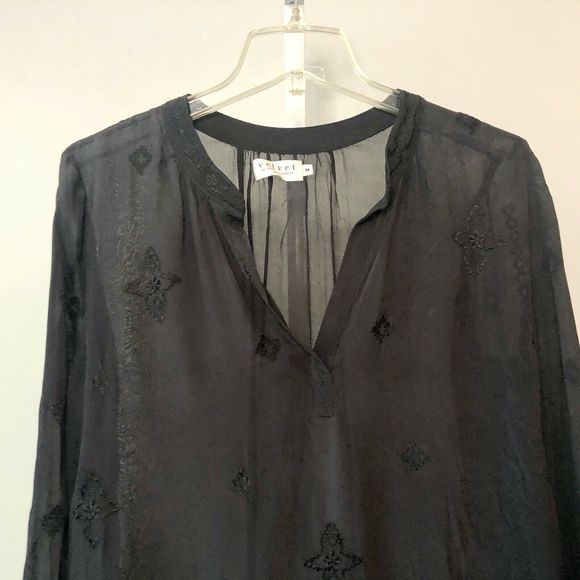 Velvet by Graham & Spencer Tops - Velvet Graham Spencer Silk Sheer Blouse